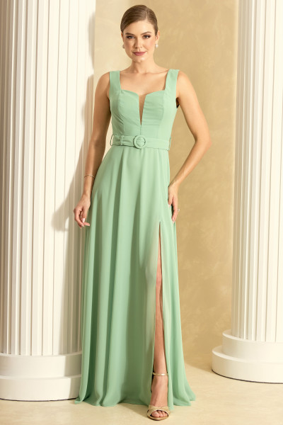 Vestido de Festa Longo Verde Menta Adriele Ladydress