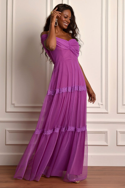 Vestido Longo Marcele Fúcsia