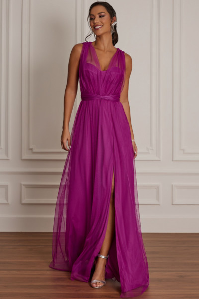 Vestido Longo Megan Fúcsia