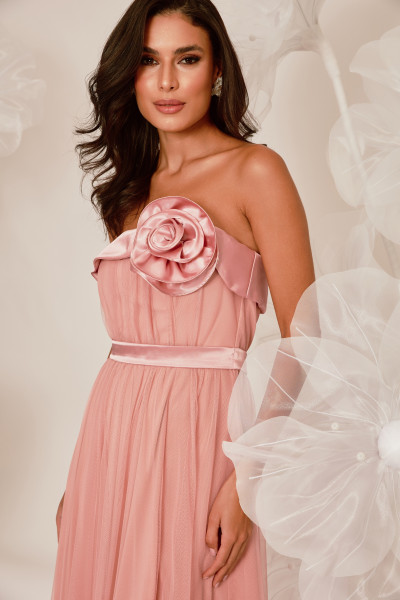 Vestido de Festa Longo Rosa Ivy