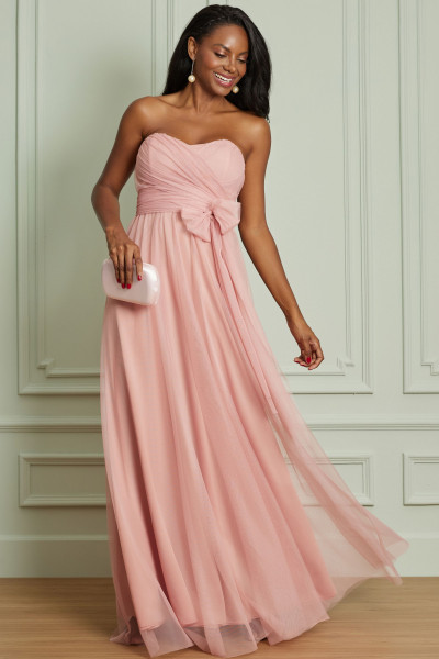 Vestido de Festa Longo Rosa Nina