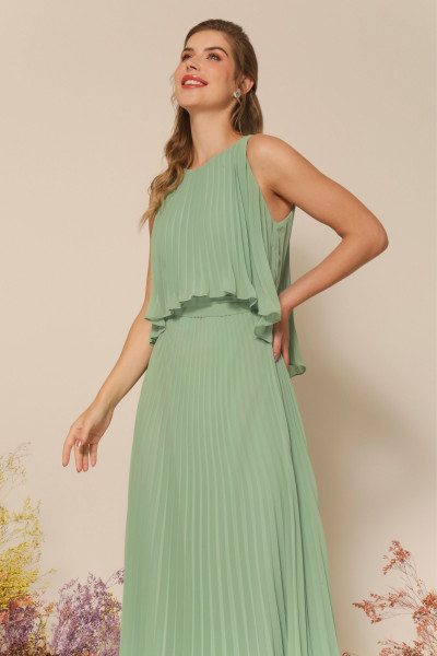 Vestido Longo Zélia Verde Menta