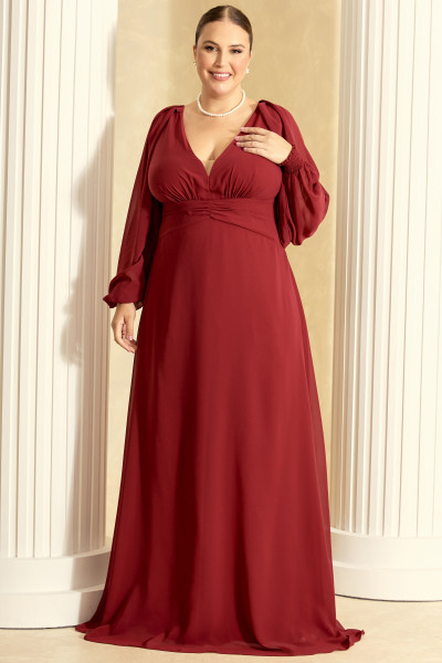 Vestido Longo Karina Marsala