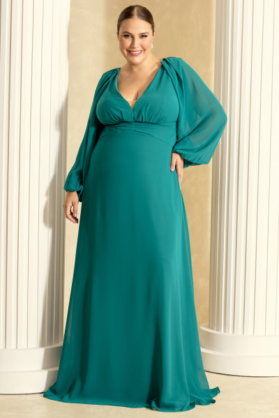 Vestido Longo Karina Verde Esmeralda