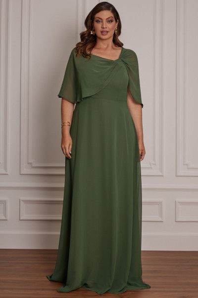 Vestido Longo Celine Verde Oliva