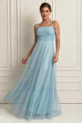 Vestido Longo Ravena Azul Serenity