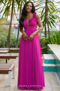 Vestido Longo Dandara Fúcsia