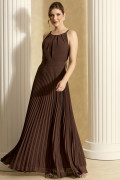 Vestido de Festa Longo Marrom Cintia