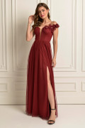 Vestido Longo Dandara Marsala