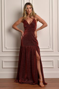 Vestido Longo Donatela Marsala