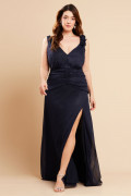 Vestido Longo Kelly Azul Marinho