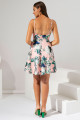 Vestido Curto Estampado Flavia Rosa