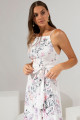 Vestido Midi Estampado Malu Off White