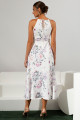 Vestido Midi Estampado Daiana Off White