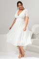 Vestido Midi Aurora Off White 