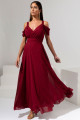 Vestido Longo Estela Marsala
