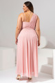 Vestido Longo Cristal Rosa