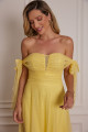 Vestido Festa Madrinha  Amarelo   Longo Ladydress