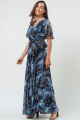 Vestido Longo Estampado Liliane Azul