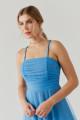 Vestido Festa Madrinha  azul  tule longo Ladydress