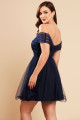 Vestido de Festa Curto Azul Marinho Kylie Ladydress