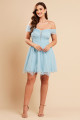 Vestido de Festa Curto Azul Serenity Kylie Ladydress