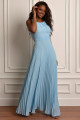 Vestido Festa Madrinha  Azul Serenity   Longo Ladydress