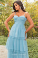 Vestido Festa Madrinha  Azul Serenity   Longo Ladydress