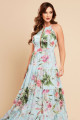 Vestido de Festa Longo Estampado Azul Serenity Melissa Ladydress