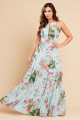 Vestido de Festa Longo Estampado Azul Serenity Melissa Ladydress