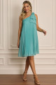 Vestido Festa Madrinha  Azul Tiffany   Midi Ladydress