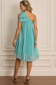 Vestido Festa Madrinha  Azul Tiffany   Midi Ladydress