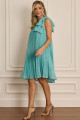 Vestido Festa Madrinha  Azul Tiffany   Midi Ladydress