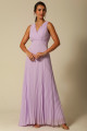 Vestido Festa Madrinha  Lavanda  busto plissado Longo Ladydress