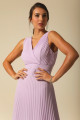 Vestido Festa Madrinha  Lavanda  busto plissado Longo Ladydress