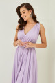 Vestido Festa Madrinha  Lavanda Lilas  cinto Midi Ladydress