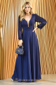 Vestido Festa Madrinha  Marinho   Longo Ladydress