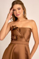 Vestido de Festa Longo Marrom Thaly Ladydress