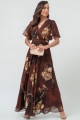 Vestido Longo Estampado Liliane Marrom