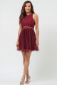 Vestido Curto Taina Vinho