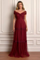 Vestido Festa Madrinha  Marsala   Longo Ladydress