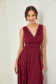 Vestido Festa Madrinha  Marsala   Longo Ladydress