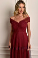 Vestido Festa Madrinha  Marsala   Longo Ladydress