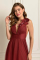 Vestido Festa Madrinha  Marsala   Longo Ladydress