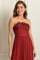 Vestido Festa Madrinha  Marsala   Longo Ladydress