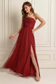 Vestido Festa Madrinha  Marsala   Longo Ladydress