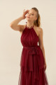 Vestido Festa Madrinha  Marsala   Longo Ladydress