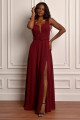 Vestido Festa Madrinha  Marsala   Longo Ladydress
