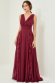 Vestido Festa Madrinha  Marsala   Longo Ladydress