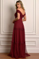 Vestido Festa Madrinha  Marsala   Longo Ladydress